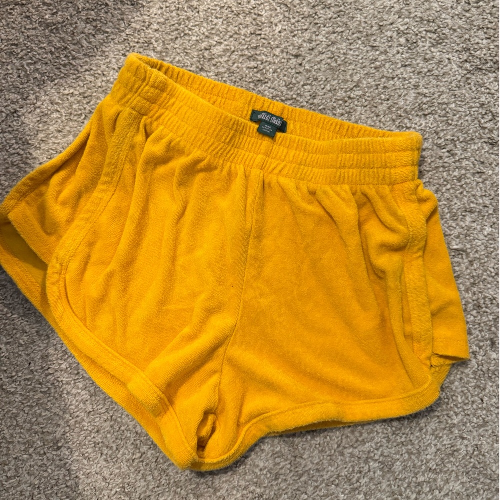 Yellow Terry Cloth Women’s Shorts